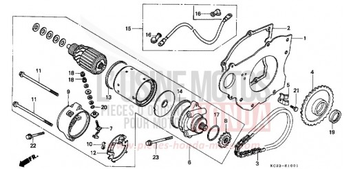 STARTING MOTOR (2) CM125CP de 1993